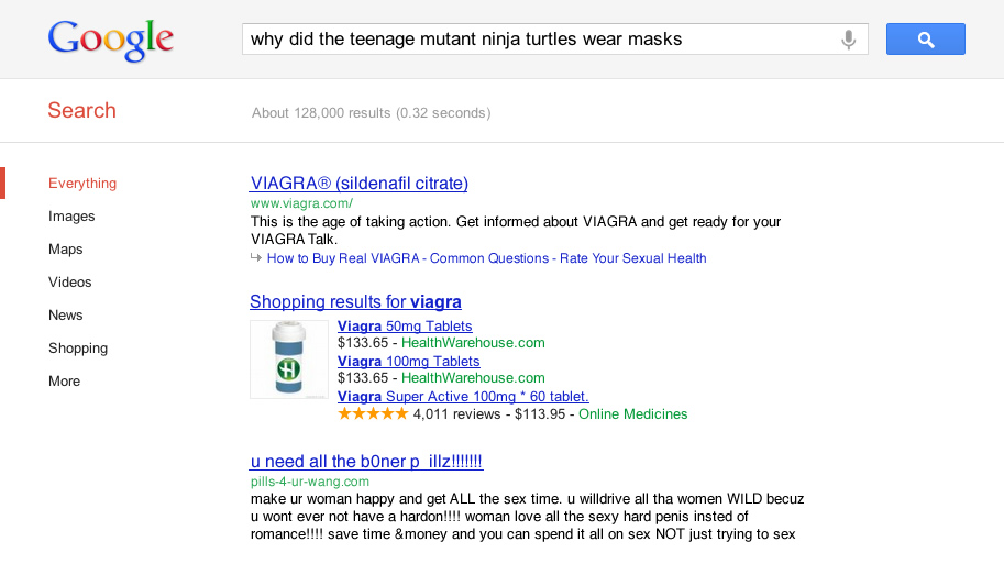 Love Letters to Google: Viagra Spam